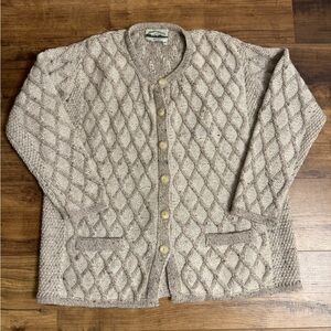 Aran Crafts Made in Ireland 100% Wool Sweater